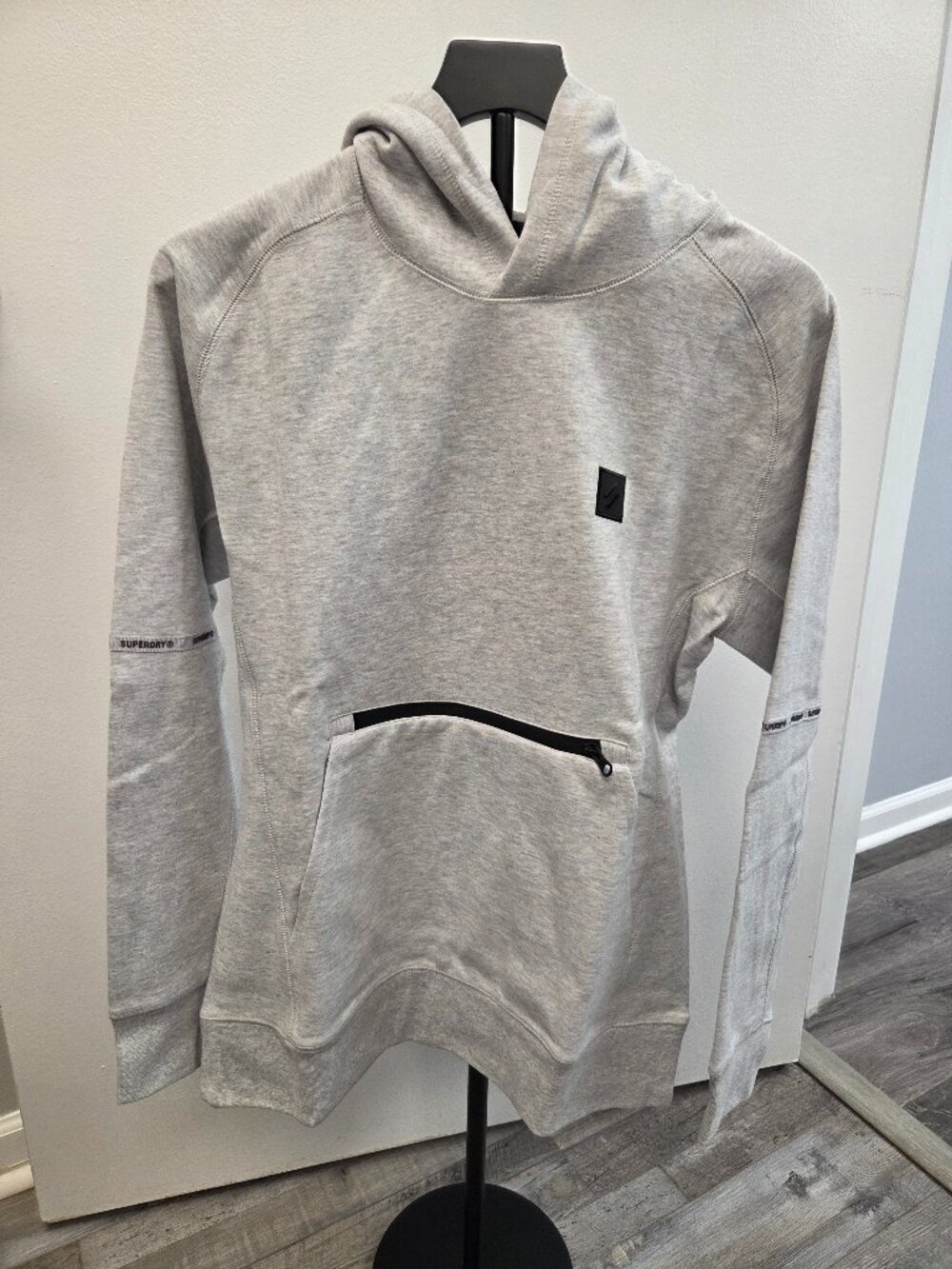 SuperDry Tech Hoodie Mens Grey New with Tags Size L